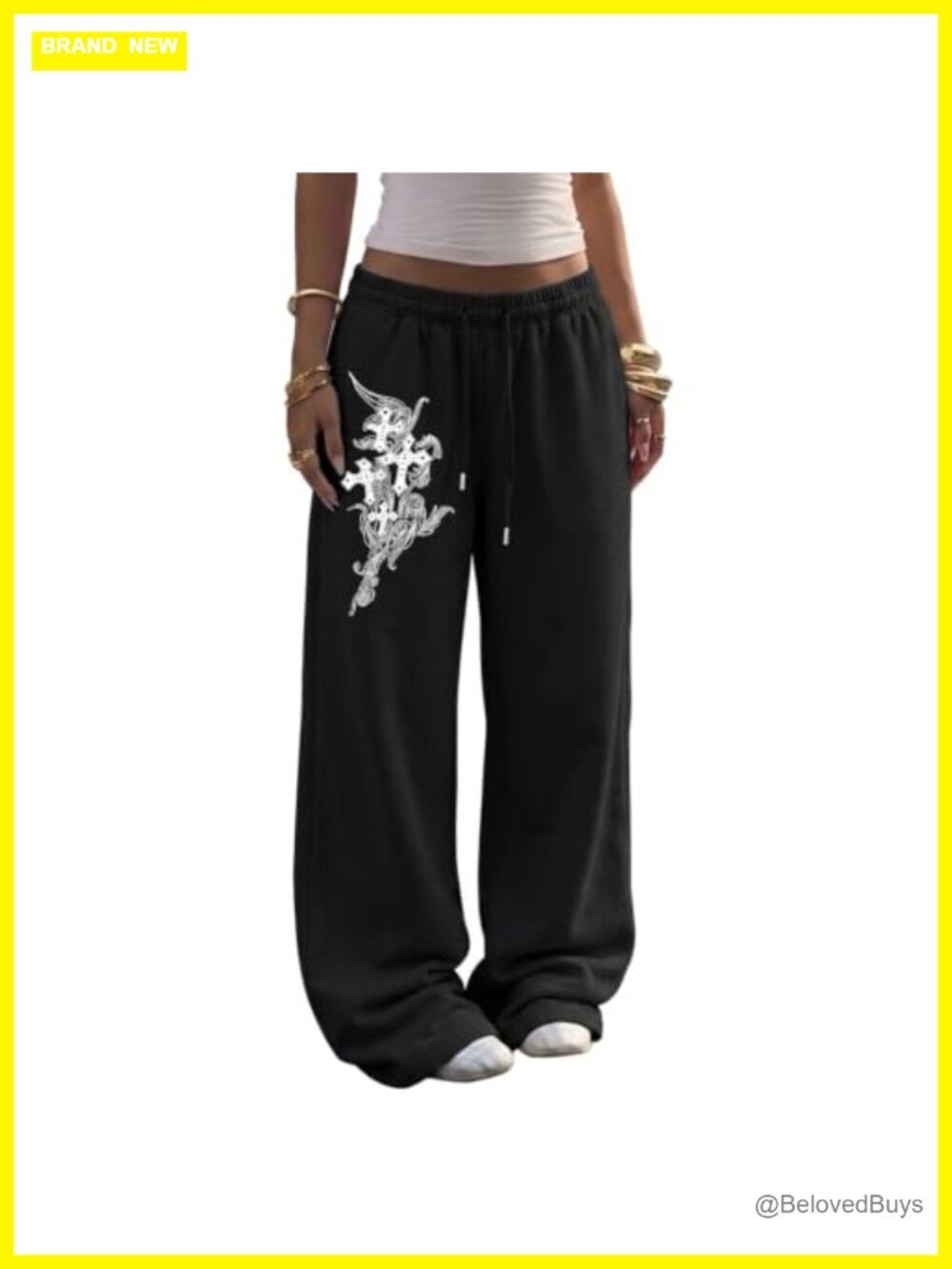 Baggy Wide Leg Graphic Sweatpants Y2K Goth Grunge Alt Streetwear